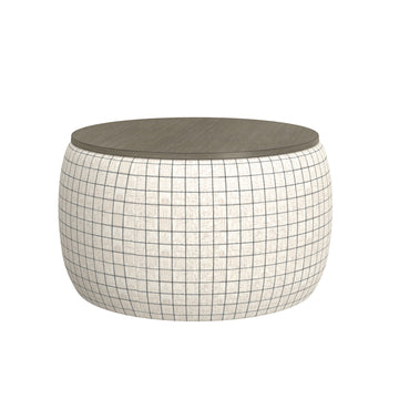Revel White Storage Ottoman White Foam Engineered Wood