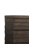 Indutrial Farmhouse 5 Drawer Chest Brown Solid Wood Mdf