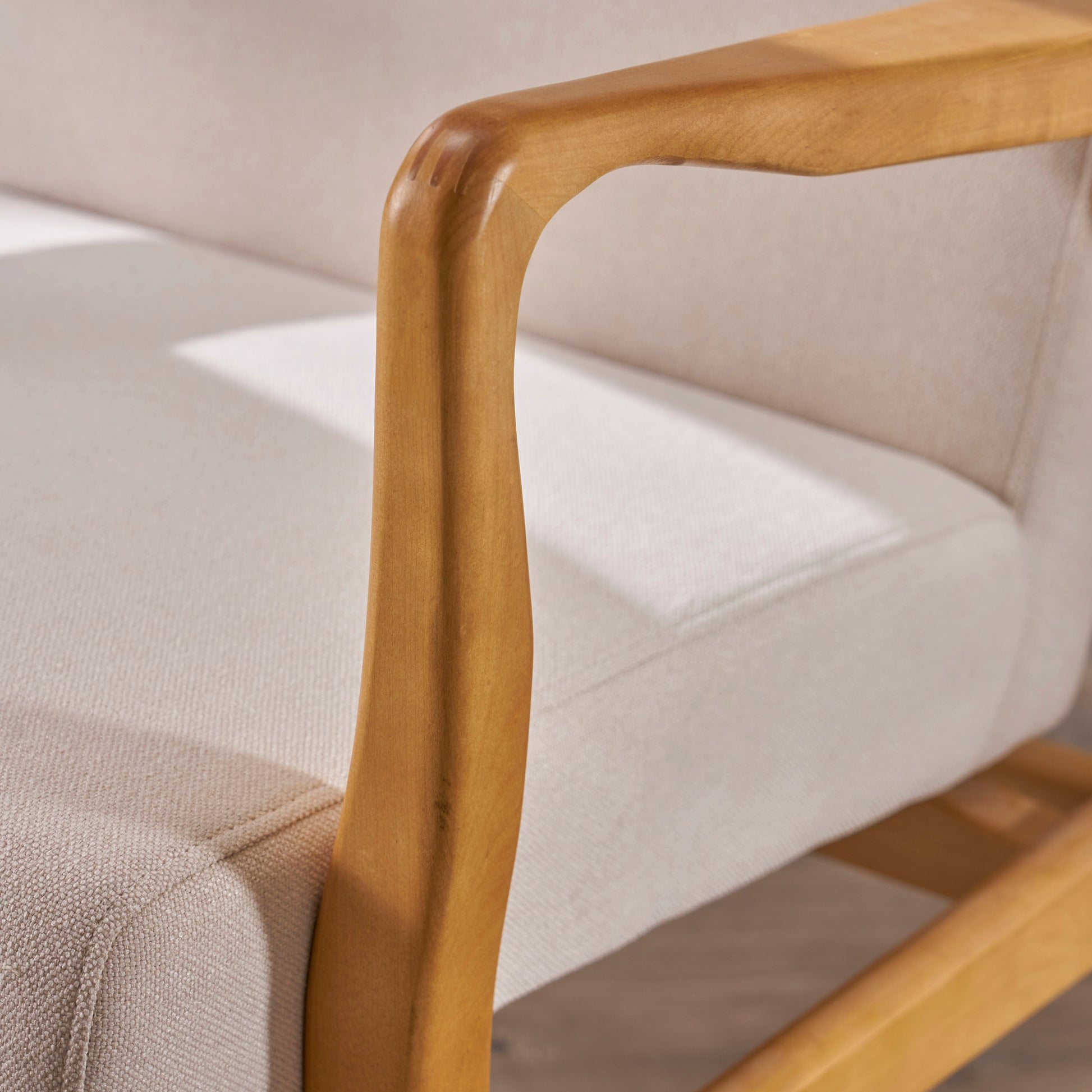 Club Chair Ivory Fabric