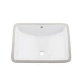 Dax Ceramic Square Single Bowl Undermount Bathroom Basin White Ceramic