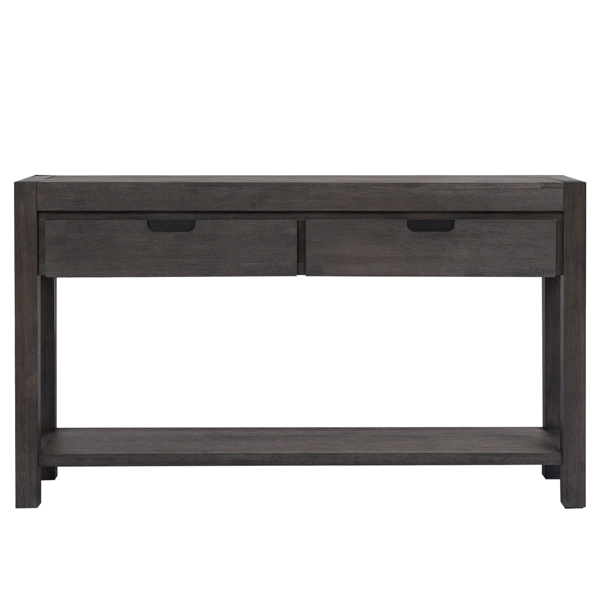 Console Table Entryway Table For Hallway Living Room With 2 Drawers And 1 Shelf Antique Brown Mdf