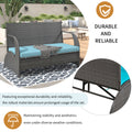 Versatile Outdoor Seat That Converts To Four Seats And A Table, Suitable For Gardens And Lawns Blue Hdpe