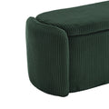 Coolmore Storage Ottoman,Bedroom End Bench,Upholstered Fabric Storage Ottoman With Safety Hinge, Entryway Padded Footstool, Ottoman Bench For Living Room & Bedroom Emerald Emerald Foam Corduroy