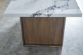 Elegant Marble Mdf Dinning Table For 6 Or 8, Rectangular 70.8