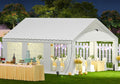 Sannwsg Party Tent 13X26Ft Heavy Duty Canopy Tent With Removable Sidewalls,3 Box Outdoor Waterproof Patio Camping Gazebo Shelter,Perfect For Wedding Holiday Birthday Bbq Backyard Evening Tent White Garden & Outdoor Metal