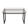 Modern Minimalist Rectangular Glass Dining Table For 4 6 With 0.31