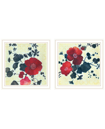 "Japanese Blossoms I" Framed Wall Art For Living Room, Wall Art Print For Home Decor, Bedroom Wall Art By Jg Studio Multicolor Wood Paper