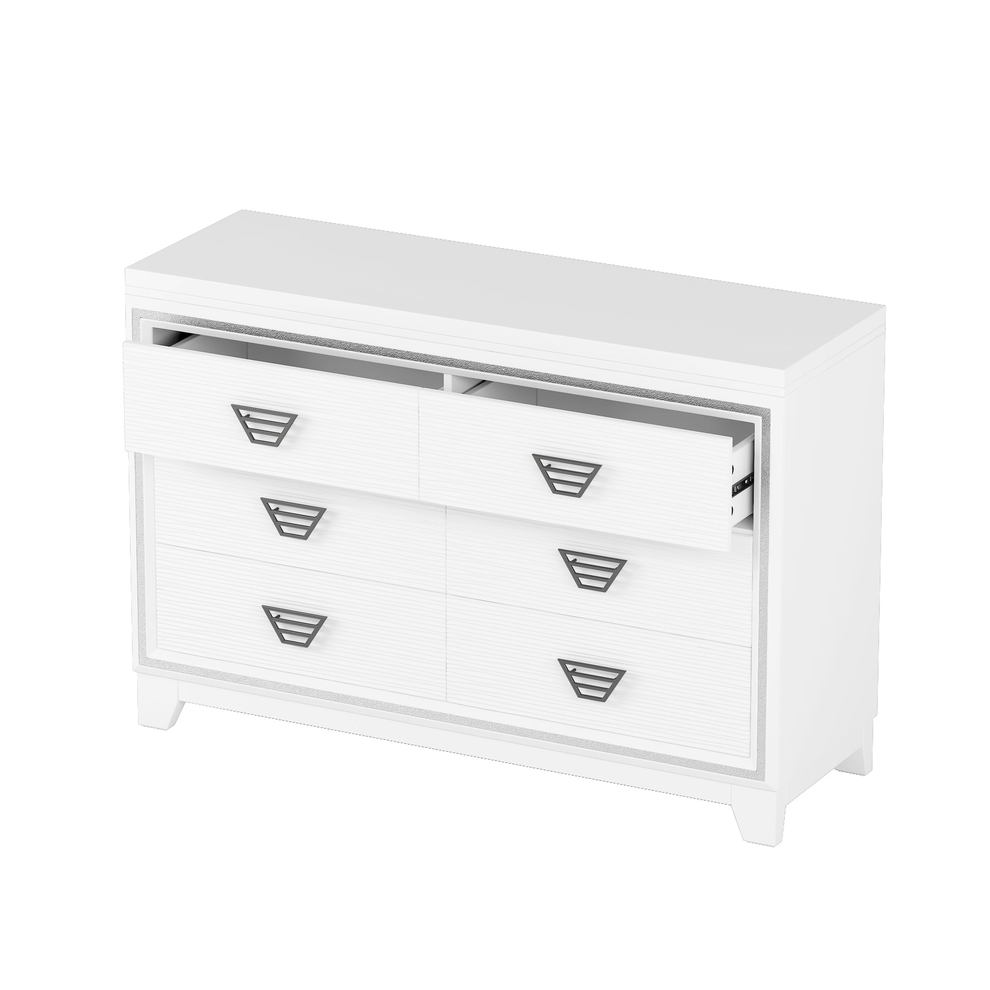 Elegant Dresser With Metal Handle And Sparkling Shiny Decoration, Stor Elegant Dresser With Metal Handle And Sparkling Shiny Decoration, Stor