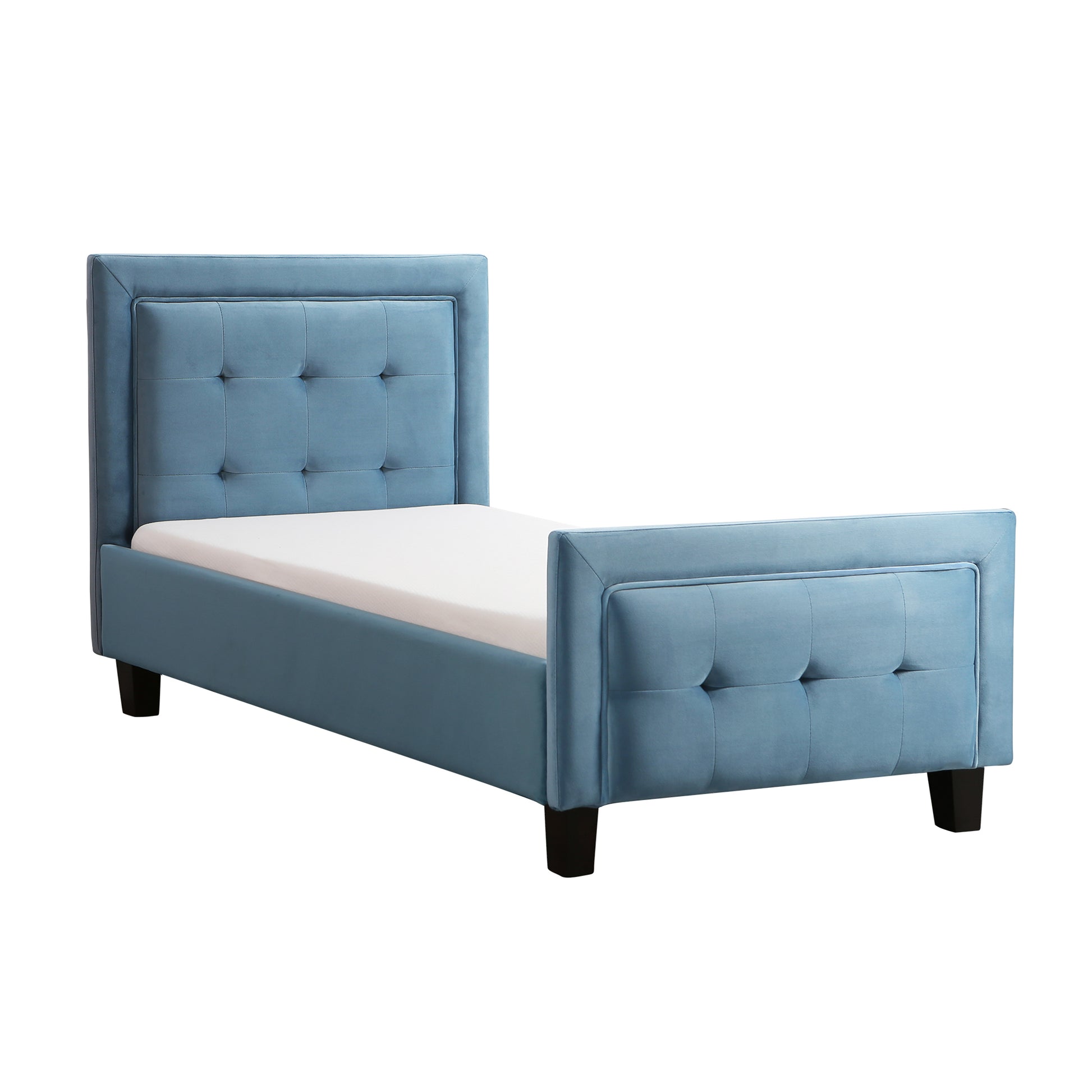 Nico Toddler Bed In Powder Blue Blue Fabric