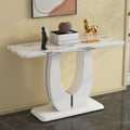 Modern Simple Glossy White Rectangular Counter Bar Table 47.24