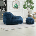 Coolmore Bean Bag Chair, Floor Sofa With Handle,Accent Sofa Chair With Ottoman For Gaming Reading Relaxing Navy Navy Foam Plush