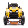 12V Kids Ride On Electric Tractor Black Knight,Kids Ride On Toy.2Wd,Non Skid Tires, Steering Wheel, Foot Pedal,With Removable Storage Tug,Light,Bluetooth,Music,Mp3,Usb,Power Display For Kids Aged 2 3. Yellow 50 99 Lbs Polypropylene