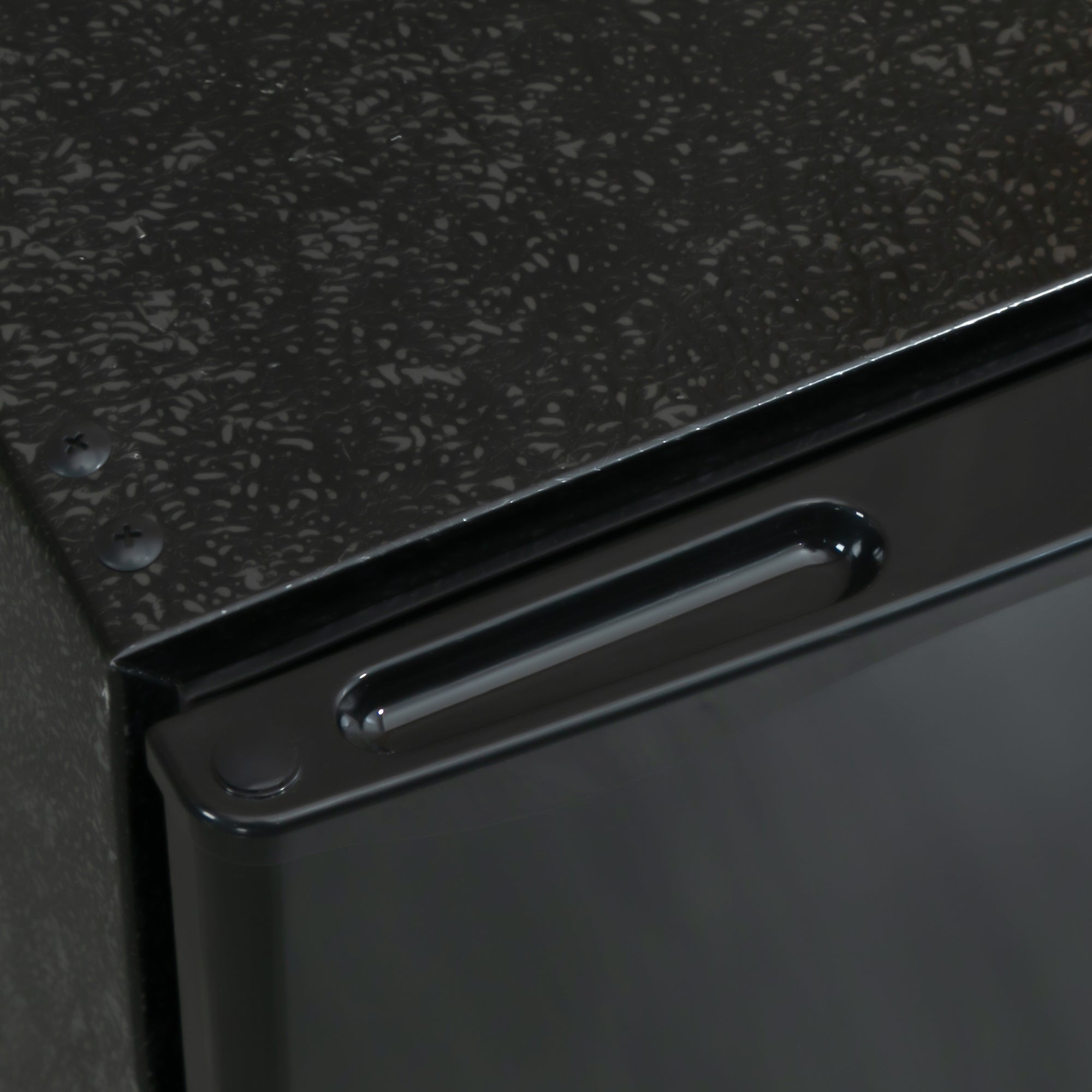 HOMCOM Mini Freezer Countertop, 1.1 Cu.Ft Compact black-steel