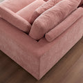 89.76 Inch Double Sleeper Sofa Cloud Couch Soft Fluffy Fabric Upholstery With Square Armrests,Comfor Daybed With Over Wide Sofa Bed,Modern Beanbag For Living Room Apartment,Pink Pink Fabric 2 Seat