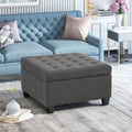 Isabella Ottoman Dark Gray Fabric