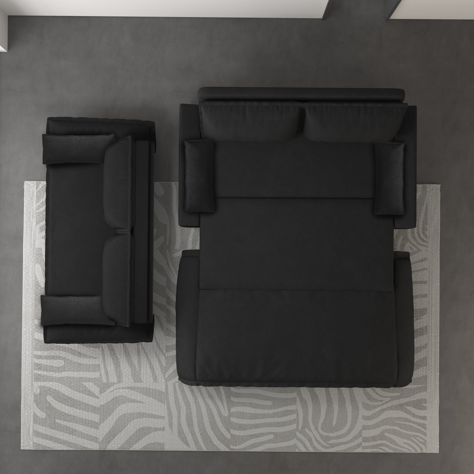 70.1" Queen Pull Out Sofa Bed, 3 In 1 Convertible Sleeper Sofa With 2 Soft Pillows,Multi Functional Velvet Loveseat Bed,Black Old Sku:W1885P151425 W1885P154641 Black Velvet Velvet 2 Seat