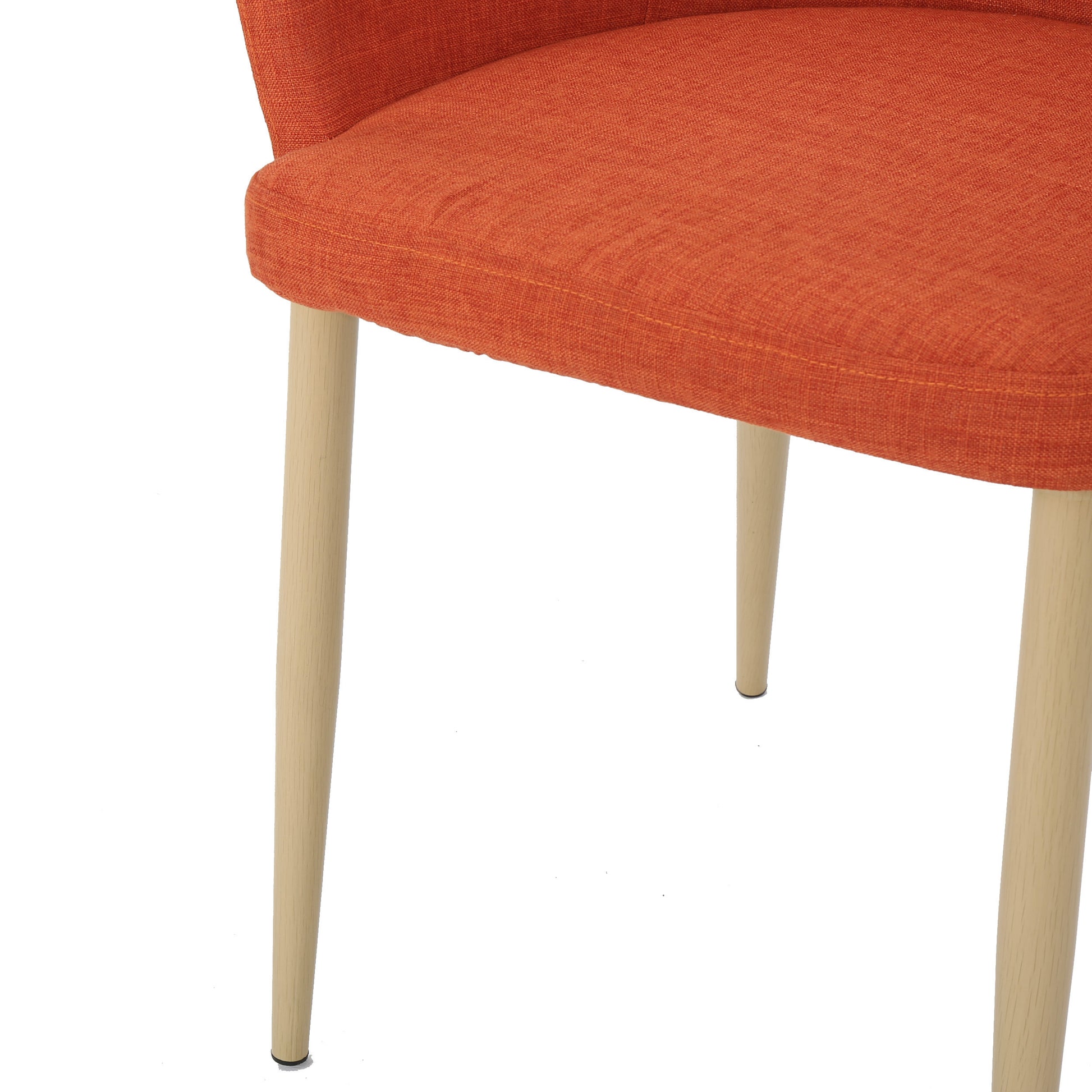 Dining Chair Orange Fabric