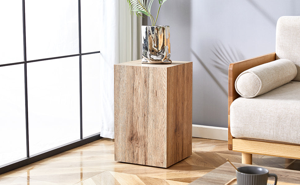 Elevate Your Living Space With This Modern Mdf Coffee Table That Showcases Smooth, Light Wood Color Texture Patterns. It Is Characterized By Stylish Design. Wood Mdf