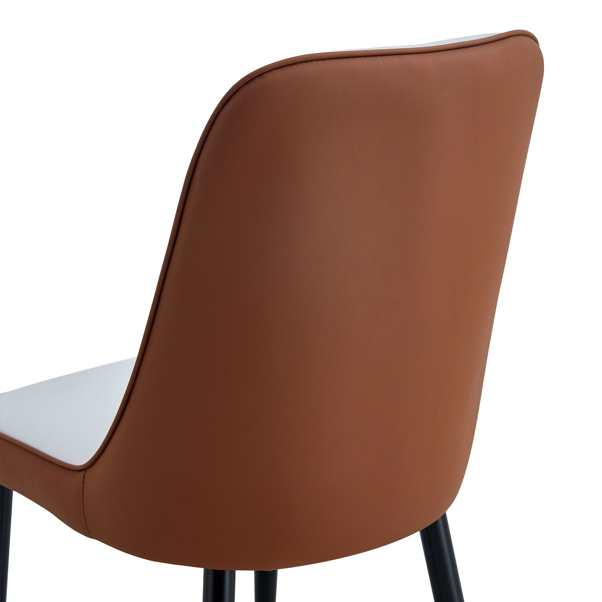 Table And Chair Set.Modern Rectangular Dining Table With Black Textured Stickers Glass Tabletop And Gold Plated Metal Legs.Paried With 6 Comfortable Chairs With Pu Seats And Black Metal Legs. Black Gold,Brown,Light Gray Seats 6 Glass Metal