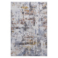 5X7 Ivory Blue Abstract Non Shedding Living Room Bedroom Dining Home Office Stylish And Stain Resistant Area Rug Ivory Navy Polyester