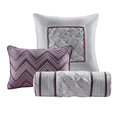 7 Piece Tufted Comforter Set Plum Cal King California King Plum Polyester