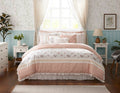 9 Piece Cotton Percale Comforter Set Blush King King Blush Polyester