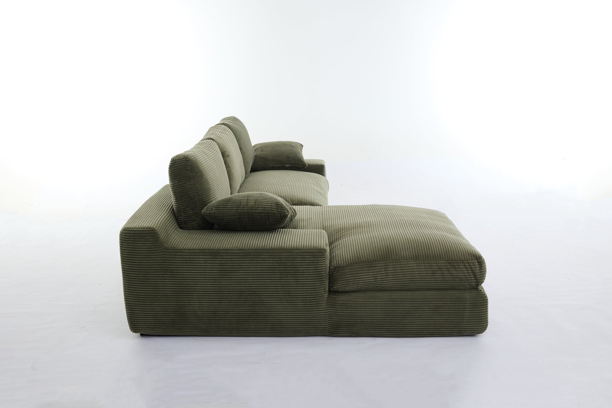 99*69" Modular Sectional Living Room Sofa Set, Modern Minimalist Style Couch, Upholstered Sleeper Sofa For Living Room, Bedroom, 2 Pc Free Combination, Installation Free Sofa, L Shape, Army Green Army Green Primary Living Space Soft Minimalist,Modern