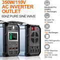300W Portable Power Station Black Metal