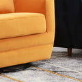 Gogh Swivel Chair In Marigold Yellow Fabric