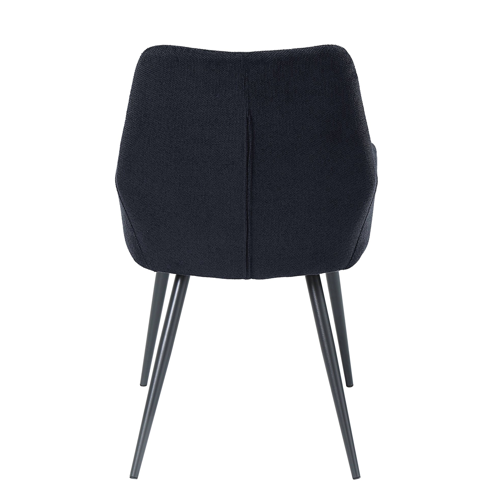 Black Upholstered Side Chair Set Of 2 Solid Black Dining Room Modern Side Chair Solid Back Set Of 2 Wood Fabric