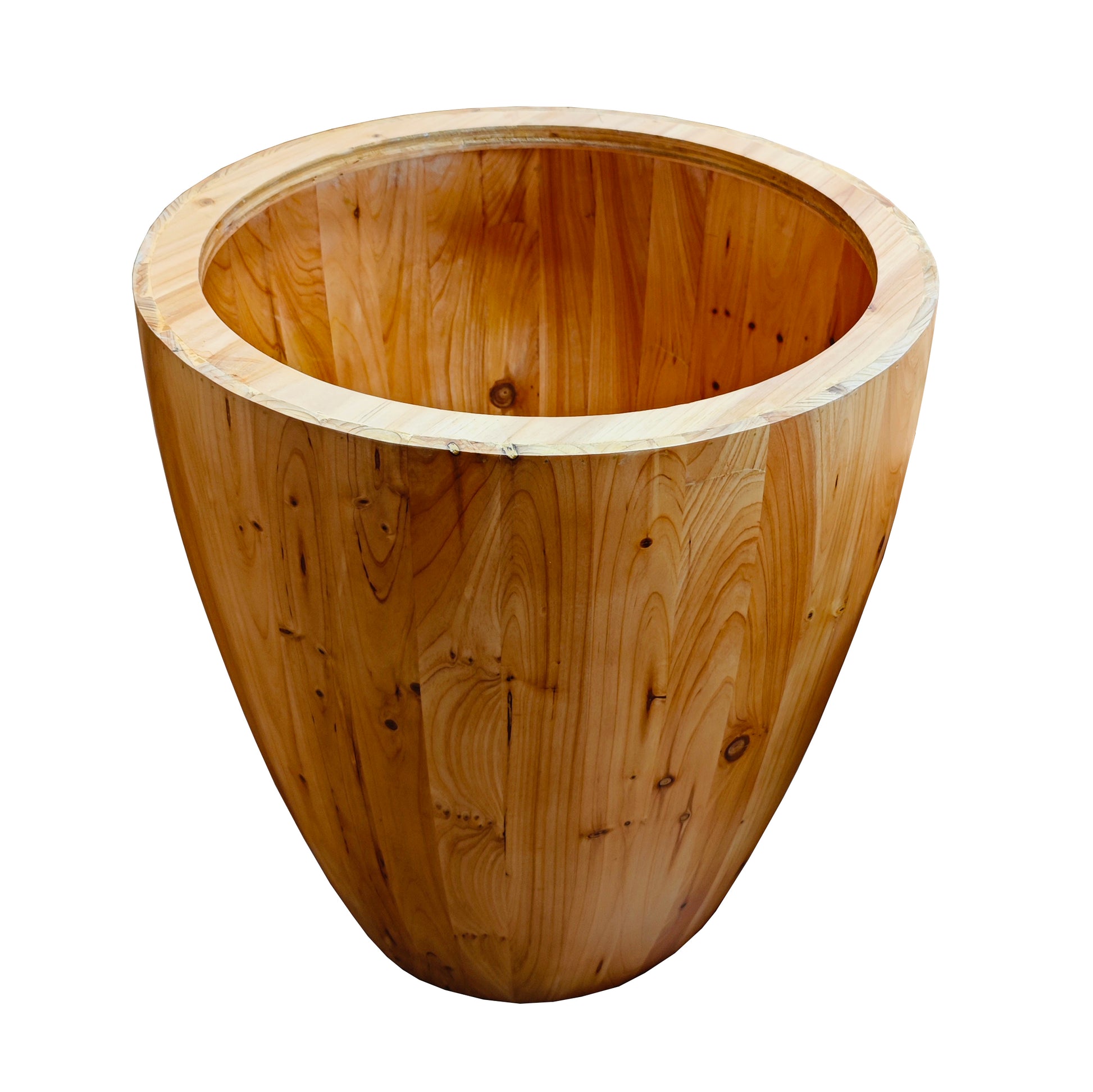 20.87"Vintage Style Bucket Shaped Coffee Table For Office, Dining Room And Living Room Same Sku:W75770649 Natural Solid Wood Mdf