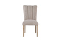 Stone Dining Chair Beige Kit Of 2 Beige Rubber Wood