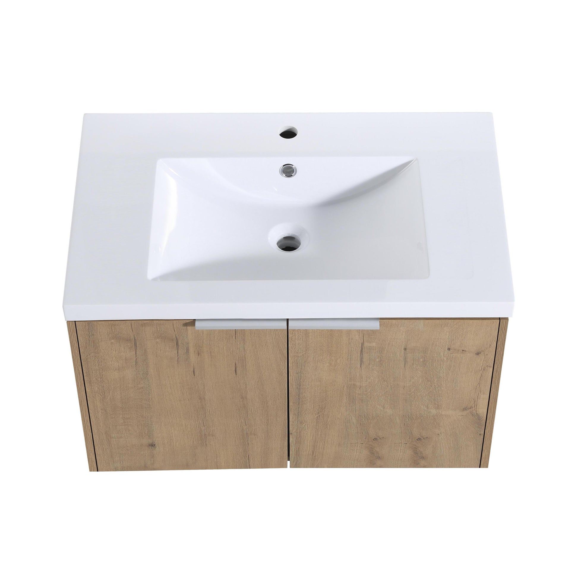 42" Wall Mounted Bathroom Vanity With Sink And Side Cabinet, Soft Close Doors,00112Imox2 0630Imo 0612Gwh Combination Cabinet Kd Packing Imitative Oak Bathroom Modern Plywood Plywood