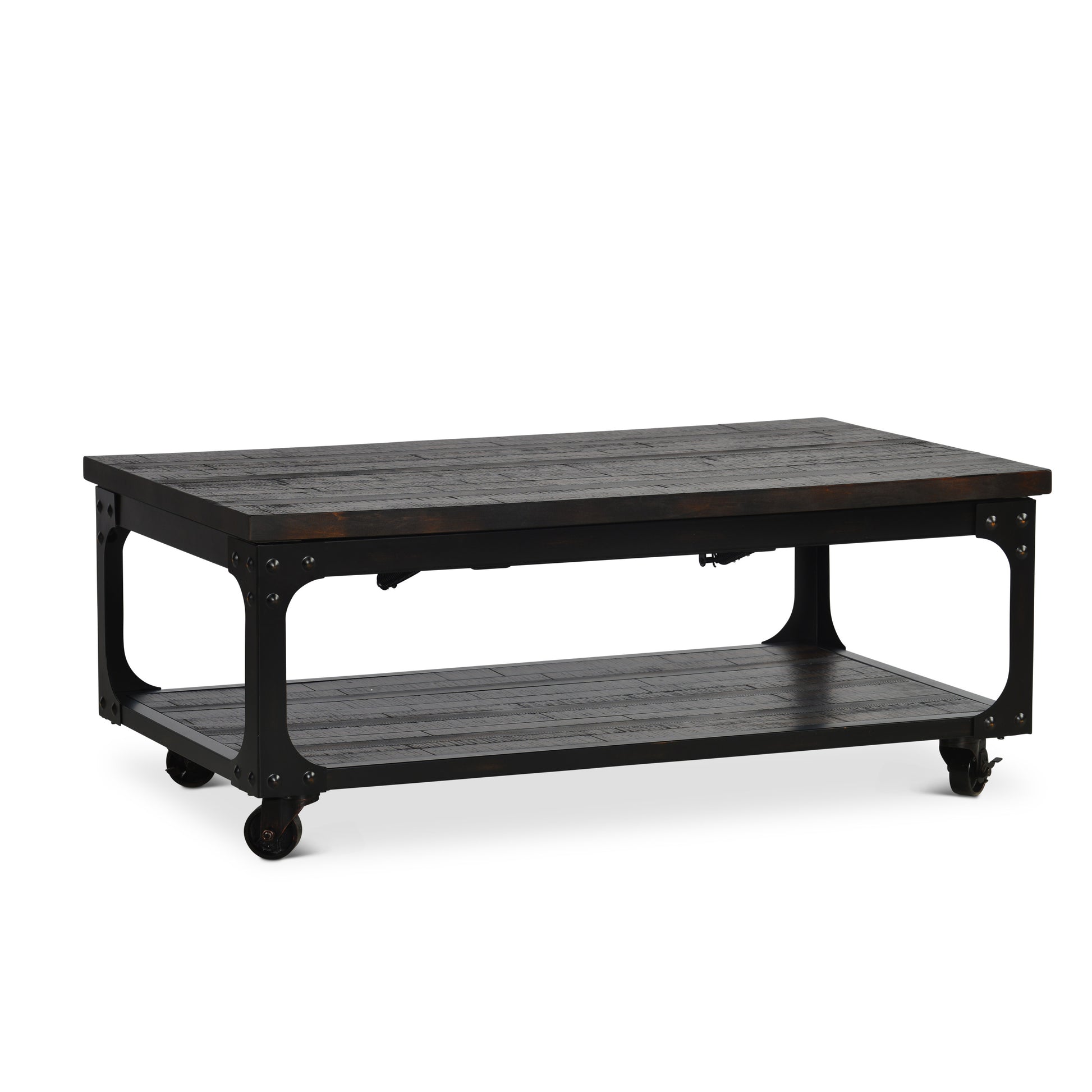 Sherlock Cocktail & 2 End Table Brown Brown Wood