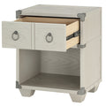 Grey 1 Drawer Nightstand Grey 2 Drawers Bedroom Rectangle Shelf Wood