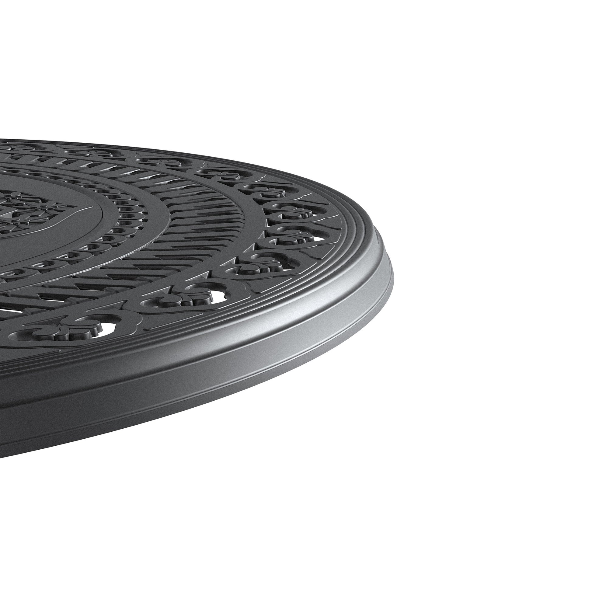 Cushions In Random Colors 3 Piece Set Of Cast Aluminum Patio Furniture With Cushions Yes Dining Set Black Seats 2 Rust Resistant Frame Water Resistant Cushion Garden & Outdoor Complete Patio Sets