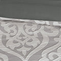 8 Piece Jacquard Comforter Set Silver Silver Cal King California King Silver Silver Polyester