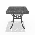 Cushions In Random Colors 5 Piece Set Of Cast Aluminum Patio Furniture With Cushions Yes Dining Set Black Seats 4 Rust Resistant Frame Water Resistant Cushion Garden & Outdoor Complete Patio Sets Aluminium