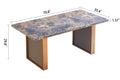 Faux Marble Mdf Dinning Table For 6 Or 8,Rectangular 70.8