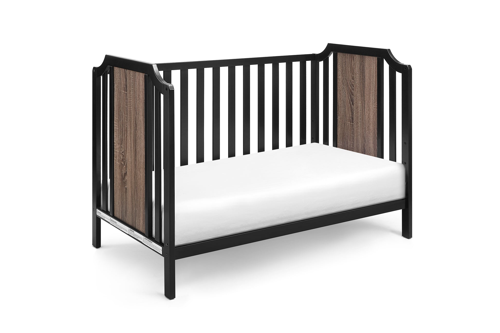 Brees Island 3 In 1 Convertible Crib Black Brownstone Black Brown Wood