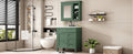 30'' Bathroom Vanity With Top Sink, Modern Bathroom Storage Cabinet With 2 Drawers And A Tip Out Drawer, Freestanding Vanity Set With Mirror Cabinet, Single Sink Bathroom Vanity 3 Green 2 4 Adjustable Hinges Bathroom Freestanding Solid Wood Mdf Resin