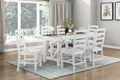 Modern Contemporary White Finish 5Pc Set Dining Table And 4 Side Chairs Set Wooden Kitchen Dining Furniture Casual Style Wood Wood White Seats 4 Wood Dining Room 72 Inches Casual,Farmhouse Rectangular Dining Table With Chair Wood