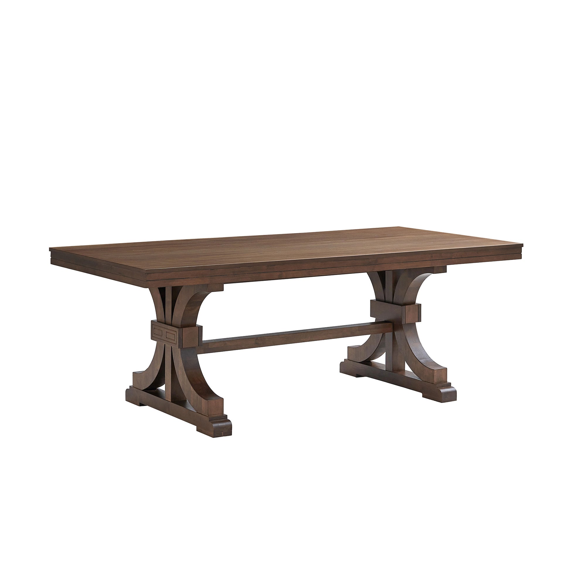 rubber tree furniture 78.74''Rectangular Rubber Wood Dining Table For 6 8 With Wooden Trestl