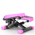 Home Office Exercise 330Lbs Capacity Mini Stepper With Resistance Bands And Lcd Monitor Pink Black Steel