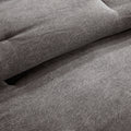 7 Piece Faux Suede Comforter Set Grey King King Grey Polyester