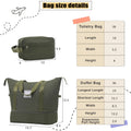 Softside Luggage Expandable 3 Piece Set Suitcase With Duffel Bag Upright Spinner Softshell Lightweight Luggage Travel Set Army Green Polyester