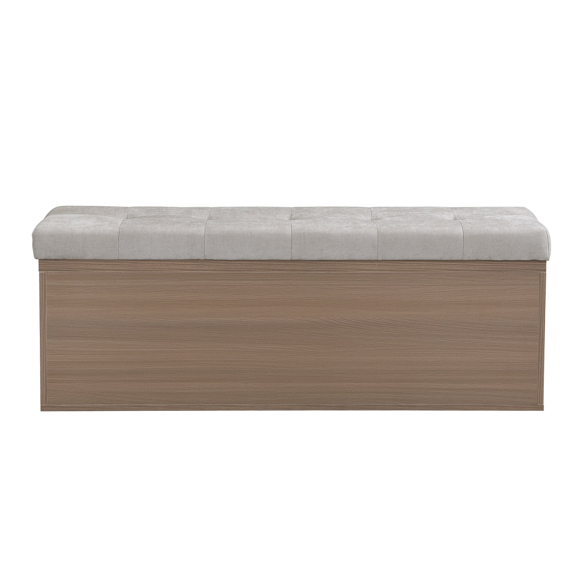 49" Shoe Storage Bench Entryway Shoe Cabinet Storage Ottoman With Padded Seat Cushion And Double Doors For Entryway, Hallway And Bedroom, Light Grey Cushioned Light Grey Chenille Solid Shoe Storage