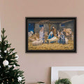 The Greatest Gift Of All The Birth Of Christ Black Framed Wall Art For Living Room, Nativity Wall Art Print For Home Decor, Bedroom Wall Art By Bonnie Mohr Multicolor Wood Paper