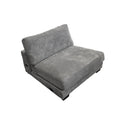 Bella Grey Corduroy U Shaped 3 Piece Sectional Grey Wood Corduroy 5 Seat