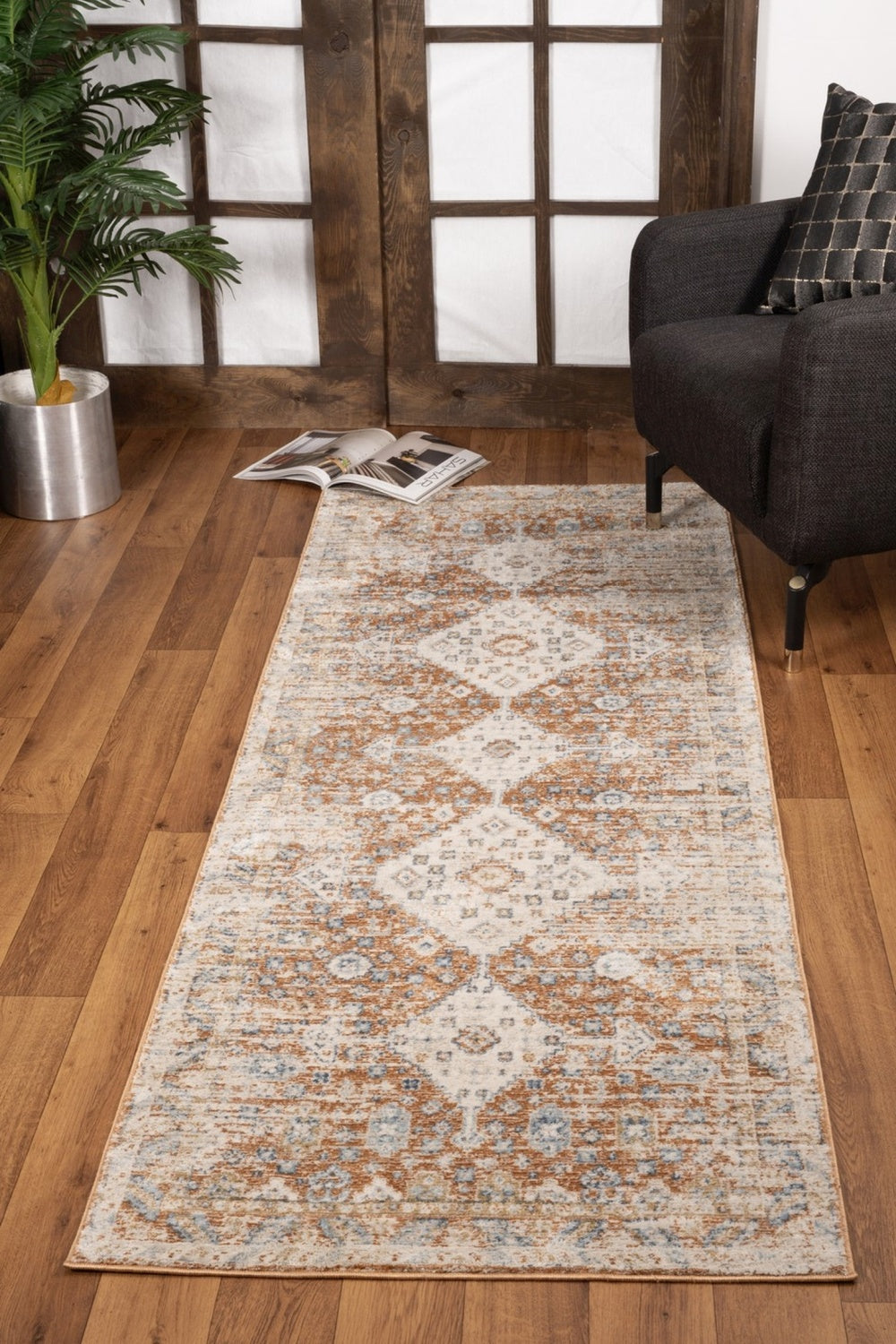 Noble Gc Gen7004 Rust 2 Ft. X 3 Ft. Area Rug Rust Polyester